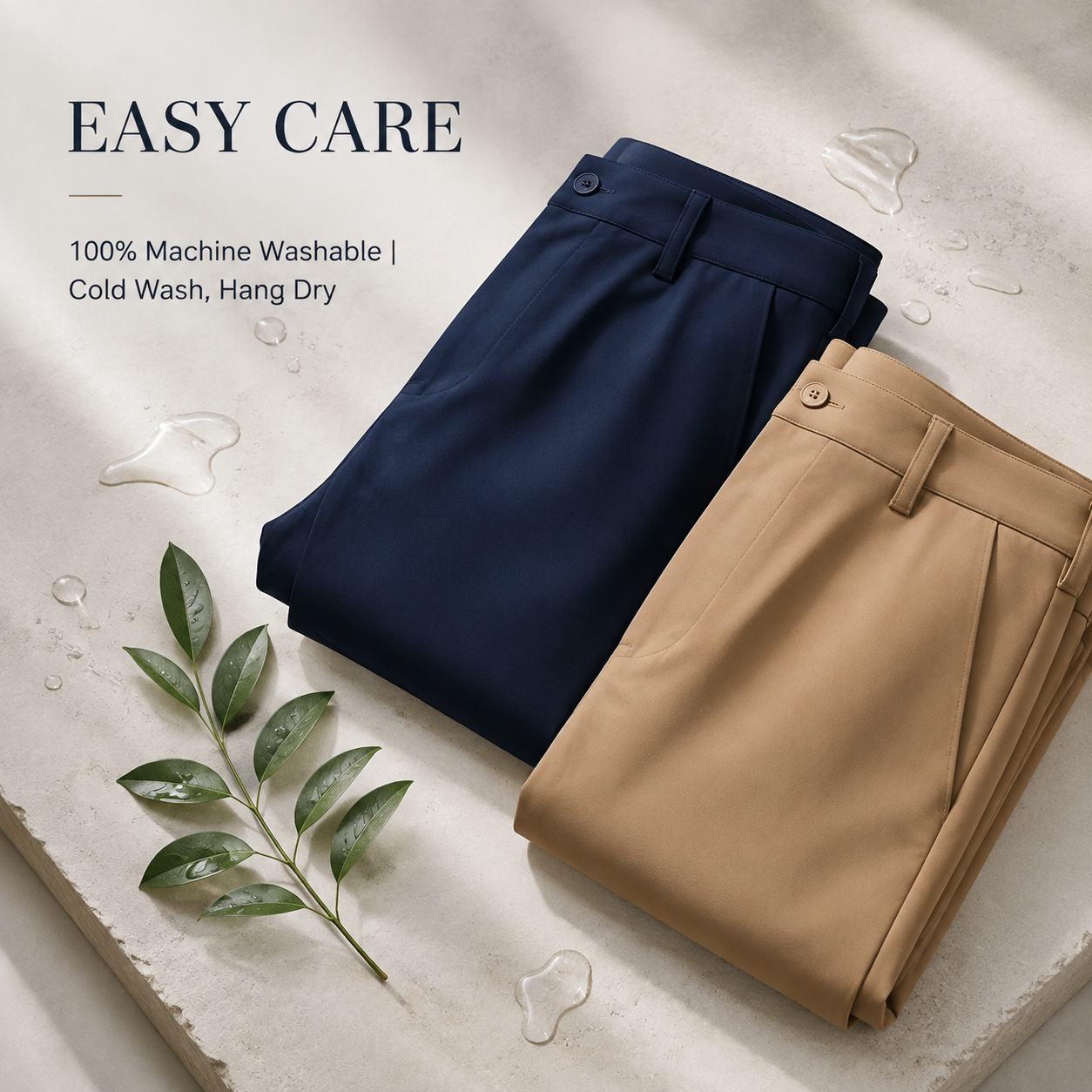 Women’s High-Waisted Suit Pants with Flowy Straight Leg