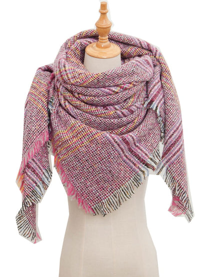 Women's Plaid Triangle Casual Scarf