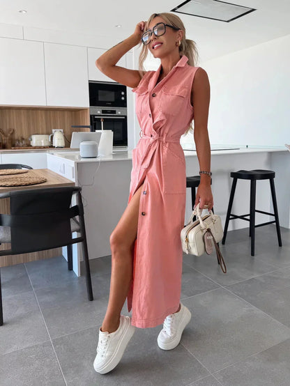 Louisa Maxi Denim Dress