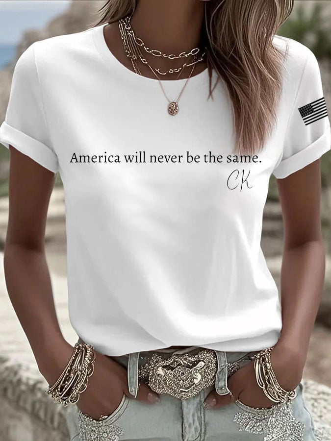 Women's Rip Printed Casual T-Shirt
