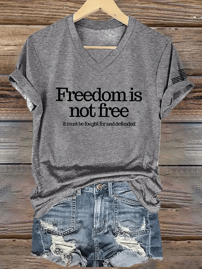 Women's Hot Spot Print V-Neck T-Shirt