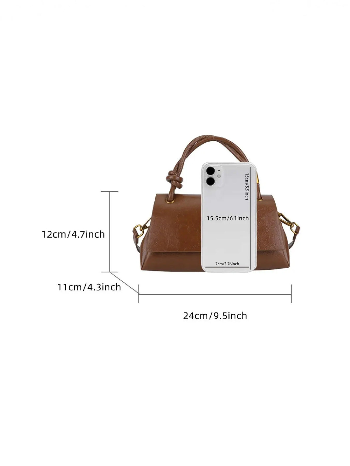 Women's Mini Flap Satchel Crossbody Bag – Vegan Leather Shoulder Bag & Clutch
