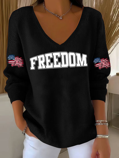 Women's Hot Print V-Neck T-Shirt