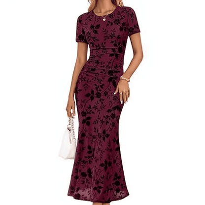 Women's Floral Mesh Mermaid Dress