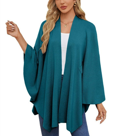 🔥Elegant Shawl Wraps Soft Open Front Poncho Sweater