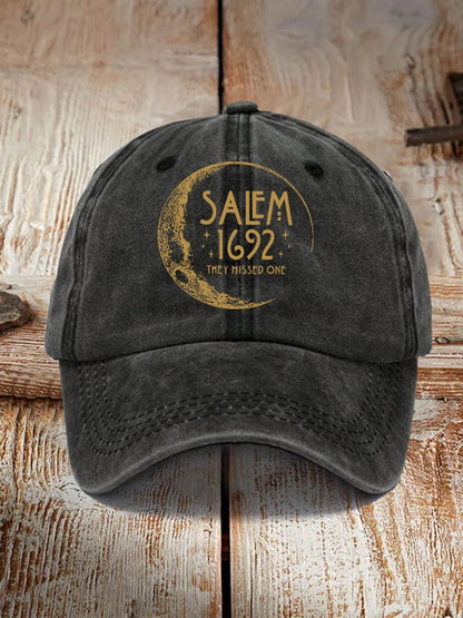 Halloween Salem 1692 They Missed One Print Hat