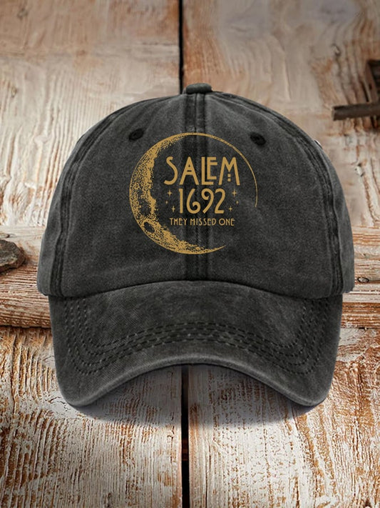Halloween Salem 1692 They Missed One Print Hat