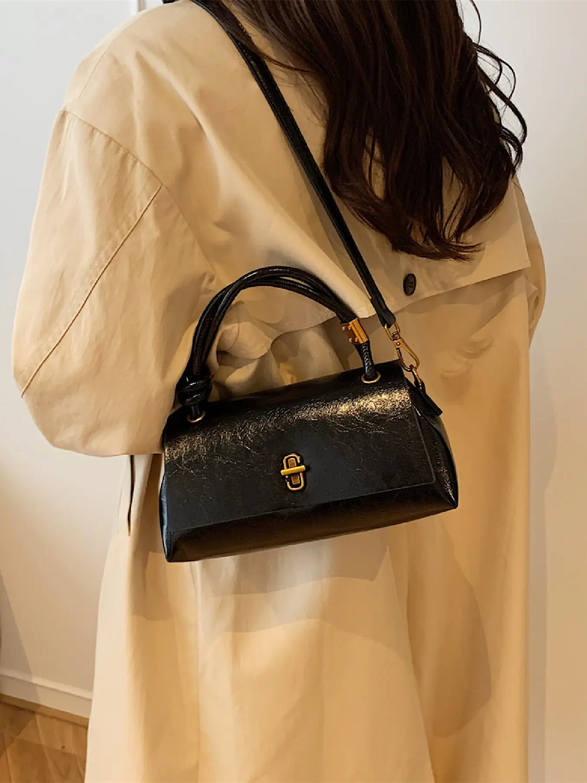 Women's Mini Flap Satchel Crossbody Bag – Vegan Leather Shoulder Bag & Clutch
