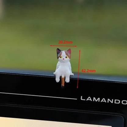 ⏰LAST DAY 49% OFF🔥 Hand-Painted Mini Cat Desk Figurines – Set of 5 Cute Cartoon Kitty Companions