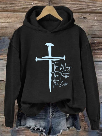 Women's Jesus The Way The Truth The Life Print Sweatshirt