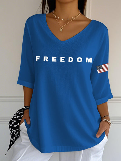 Women'S Casual Letter Print T-Shirt