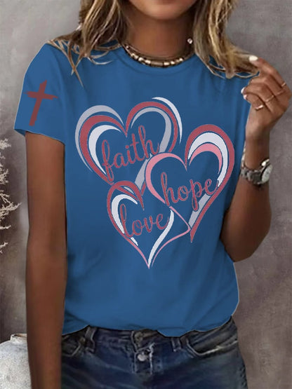 Women's Retro Faith Print T-Shirt