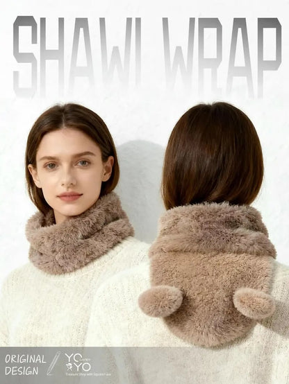 Bear Ear Balaclava Beanie – Soft Knit Winter Hat with Face & Neck Cover