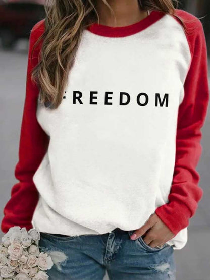 Women's Freedom Print Sweatshirt