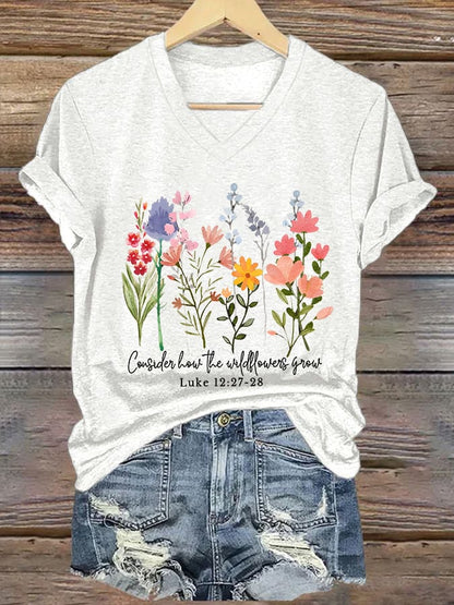 Women'S Casual Faith Short Sleeve T-Shirt