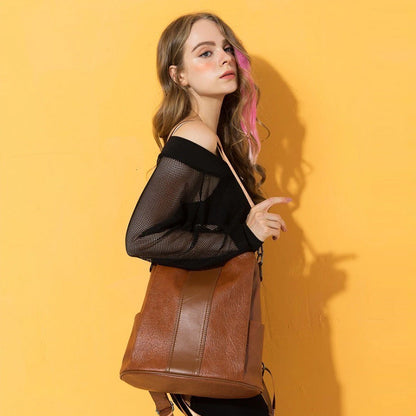 2-in-1 Anti-Theft Leather Women’s Backpack – Convertible Women’s Handbag