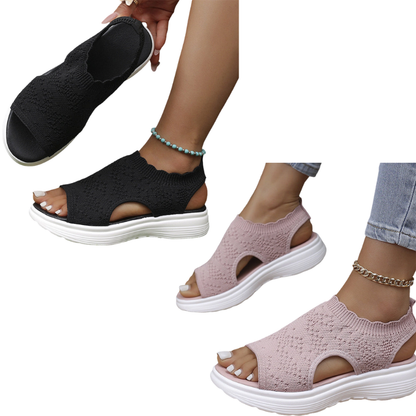 ⏳LAST DAY SALE ONLY $24.99!!🔥🔥Women's Breathable Knit Platform Sandals