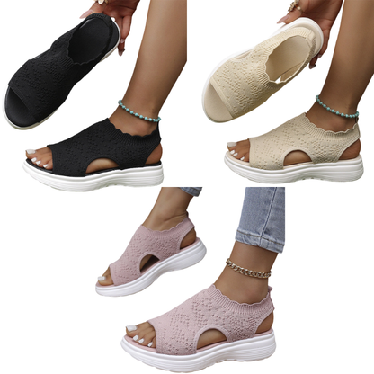 ⏳LAST DAY SALE ONLY $24.99!!🔥🔥Women's Breathable Knit Platform Sandals