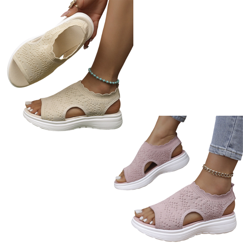 ⏳LAST DAY SALE ONLY $24.99!!🔥🔥Women's Breathable Knit Platform Sandals