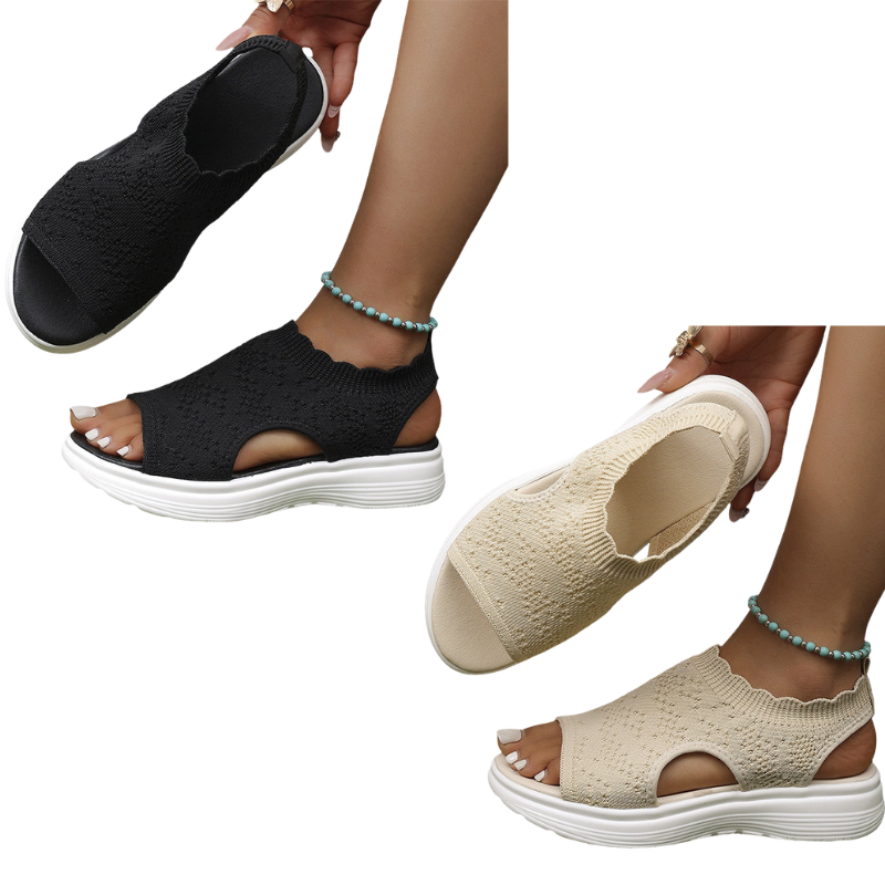⏳LAST DAY SALE ONLY $24.99!!🔥🔥Women's Breathable Knit Platform Sandals