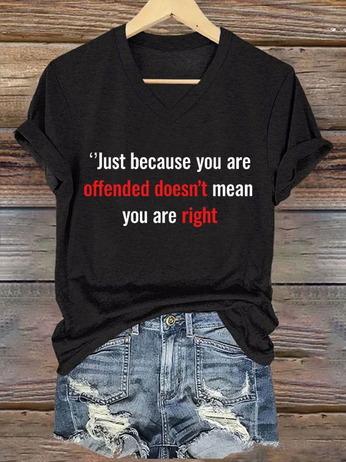 Women's Commemorative Print V Neck T-shirt