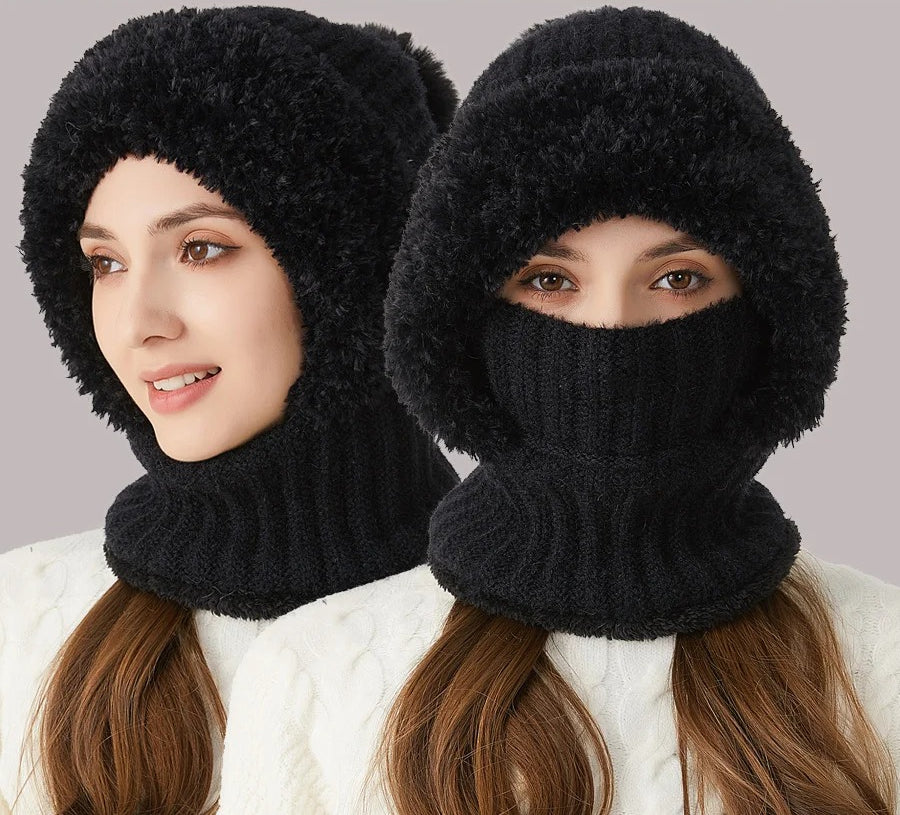 4-in-1 Full-Covering Winter Beanie Hat