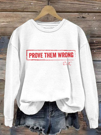 Women'S Casual Letter Print Long-Sleeved Sweatshirt