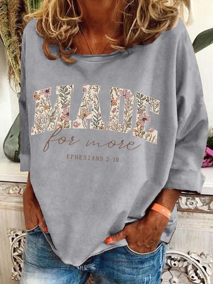 Women's Made For More Print Sweatshirt