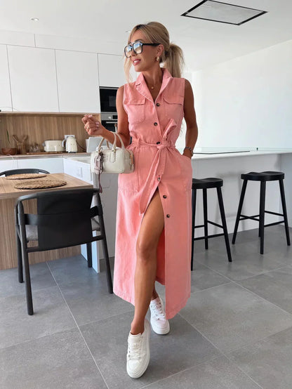 Louisa Maxi Denim Dress