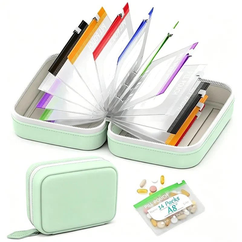 ⏳Limited-time 49% off⏰ Waterproof Pill Pouch Set – 14-Day Reusable Pocket Pharmacy
