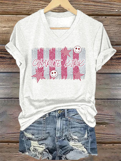 Retro Forever In Our Hearts Print T-Shirt
