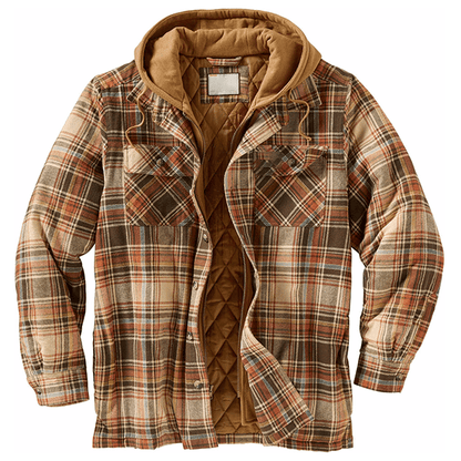Outdoor Thick Plaid Casual Hoodie