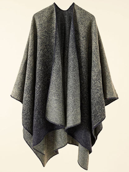 Women's Fall Winter Fashion Retro Gradient Print Faux Cashmere Shawl