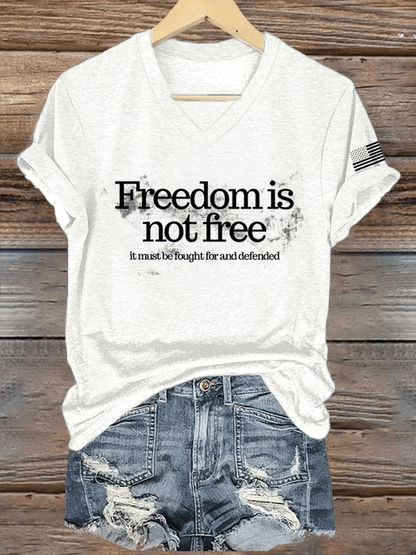 Women's Hot Spot Print V-Neck T-Shirt