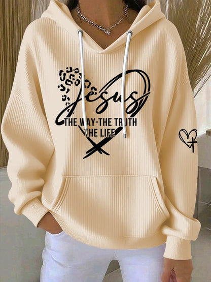 Women's Jesus The Way The Truth The Life Print Hoodie