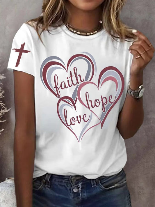 Women's Retro Faith Print T-Shirt