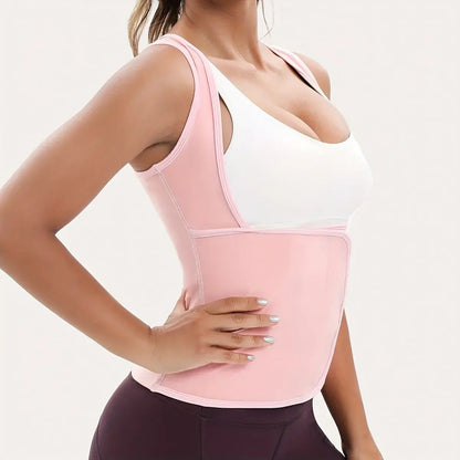 Women's Zip-Up Sauna Sweat Vest Compression Top Gym
