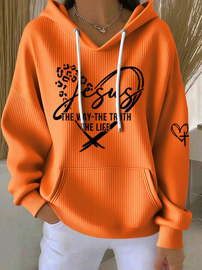Women's Jesus The Way The Truth The Life Print Hoodie
