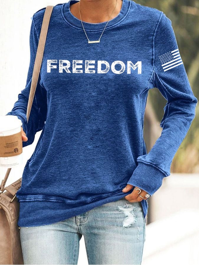 Women's Freedom  Print Sweatshirt
