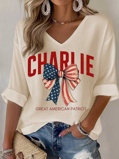 Women's Commemorative Leader Print Waffle T-Shirt