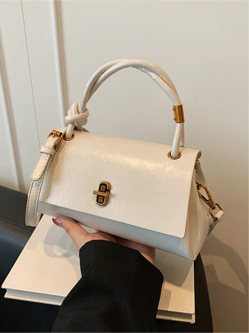 Women's Mini Flap Satchel Crossbody Bag – Vegan Leather Shoulder Bag & Clutch