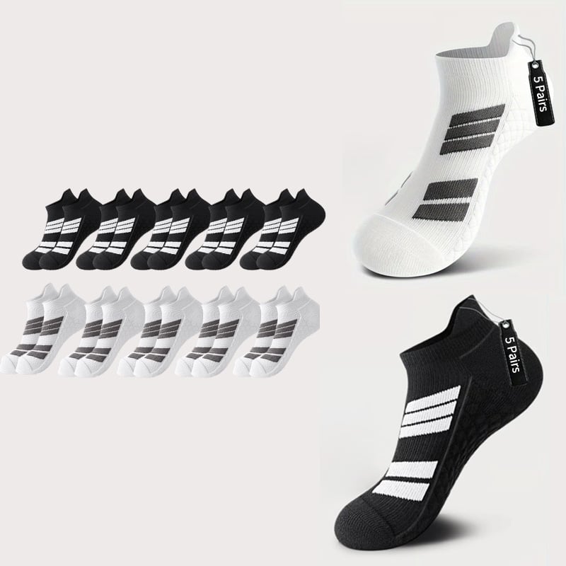 Stay-Put No-Show Sports Socks – Soft Cotton, Zero Slipping