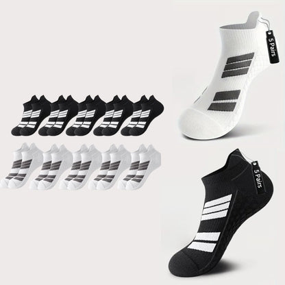Stay-Put No-Show Sports Socks – Soft Cotton, Zero Slipping