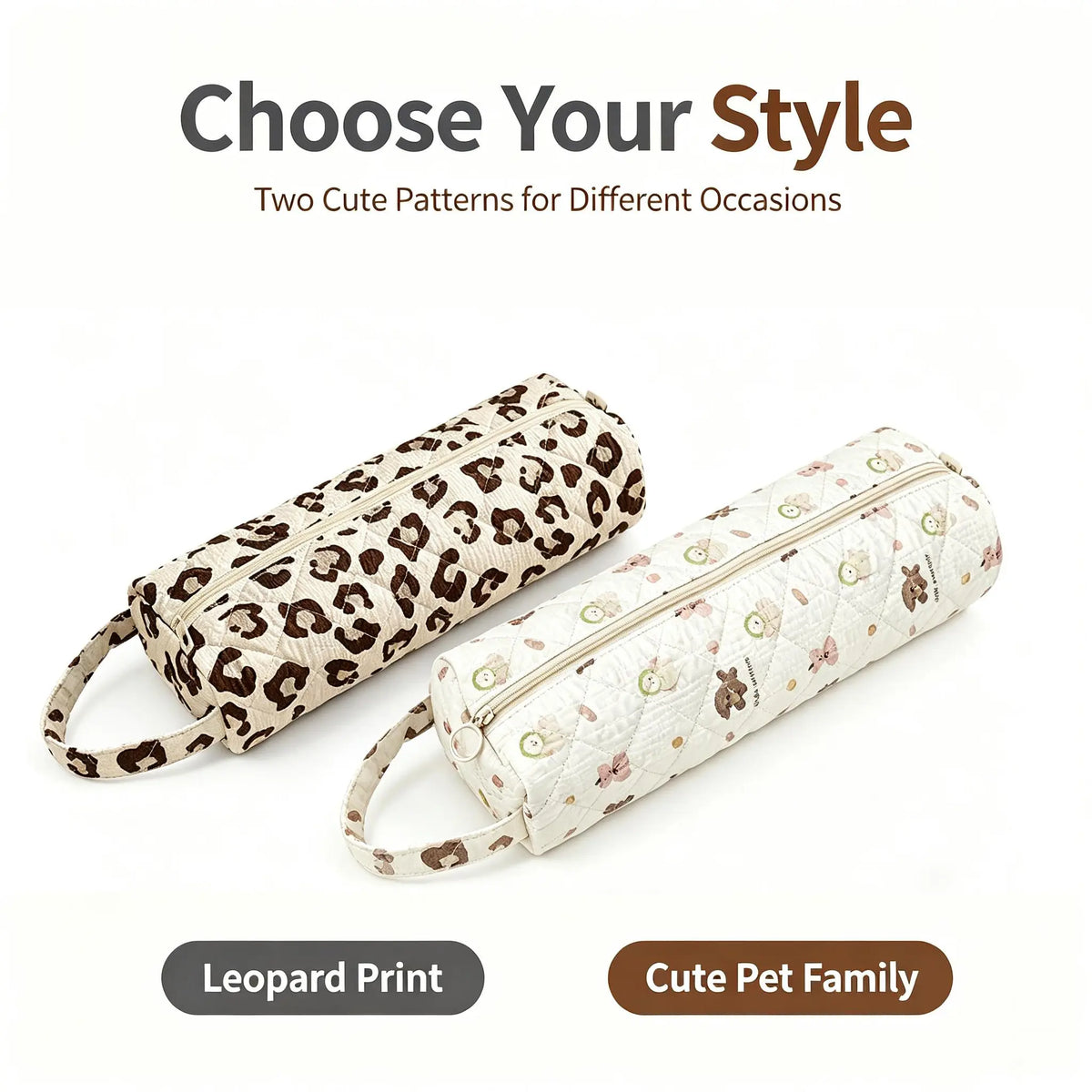 Quilted Hair Dryer Storage Bag - Travel Case for Hair Dryer, Curling Iron & Straightener