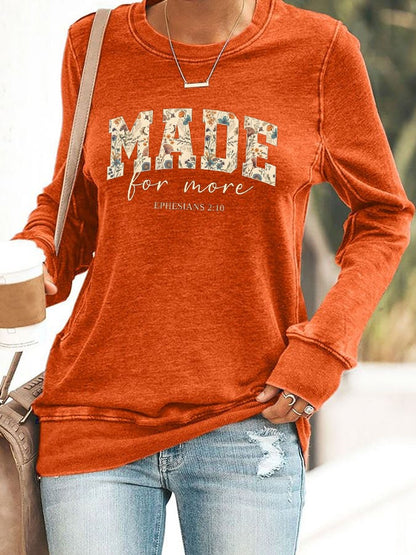 Women's Made for More Print Sweatshirt