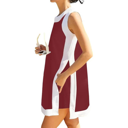 💃Women's 2-Piece Sets Color Block Crewneck Sleeveless Top + Skirt & Shorts w/ Pockets ✨BUY 2 FREE SHIPPING