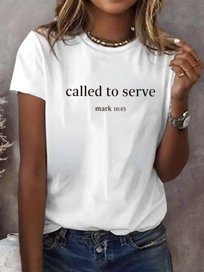 Women's Faith Printed Short-Sleeved T-Shirt