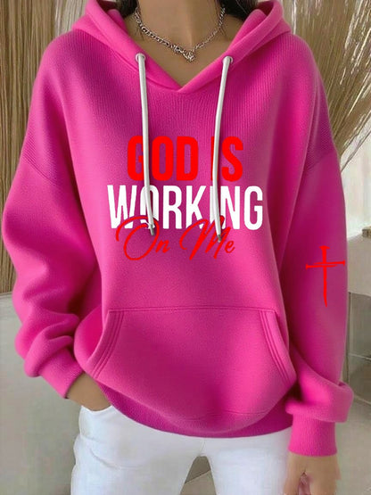Women's God Is Working On Me Casual Hoodie