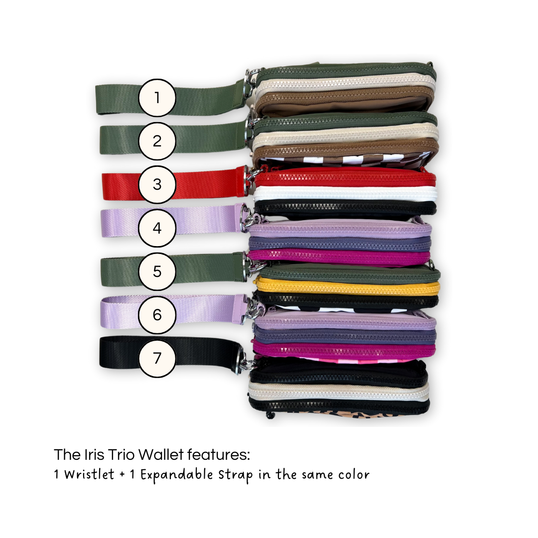 Iris Trio Wallet Zipper Wallet with RFID
