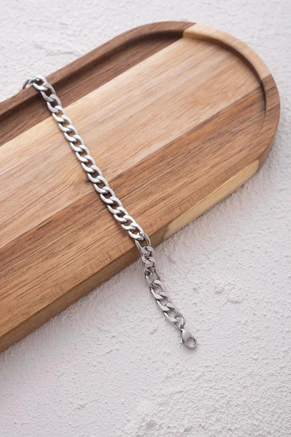 18K Big Gourmet Chain Anklet Tarnish Resistant 6mm Unisex Combination Thin Chain Adjustable Stylish Gift for All